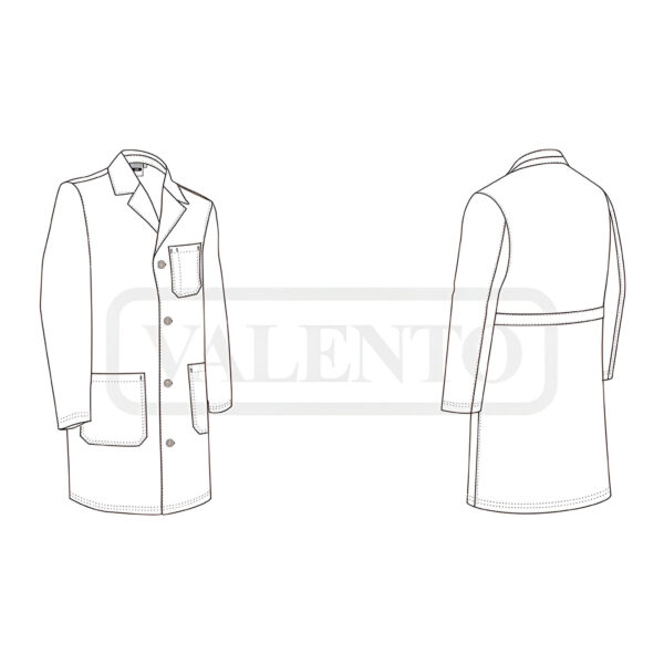 Long Sleeve Lab Coat DOCTOR z nadrukiem - obrazek 4