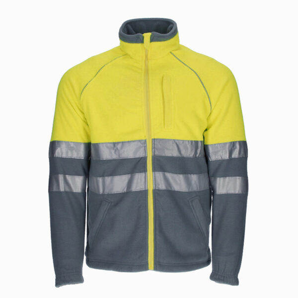 Hi-Vis Fleece jacket ANETO z nadrukiem